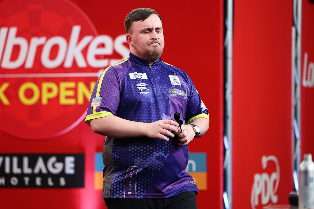 Luke Littler loses thrilling contest with Damon Heta in UK Open quarter-finals