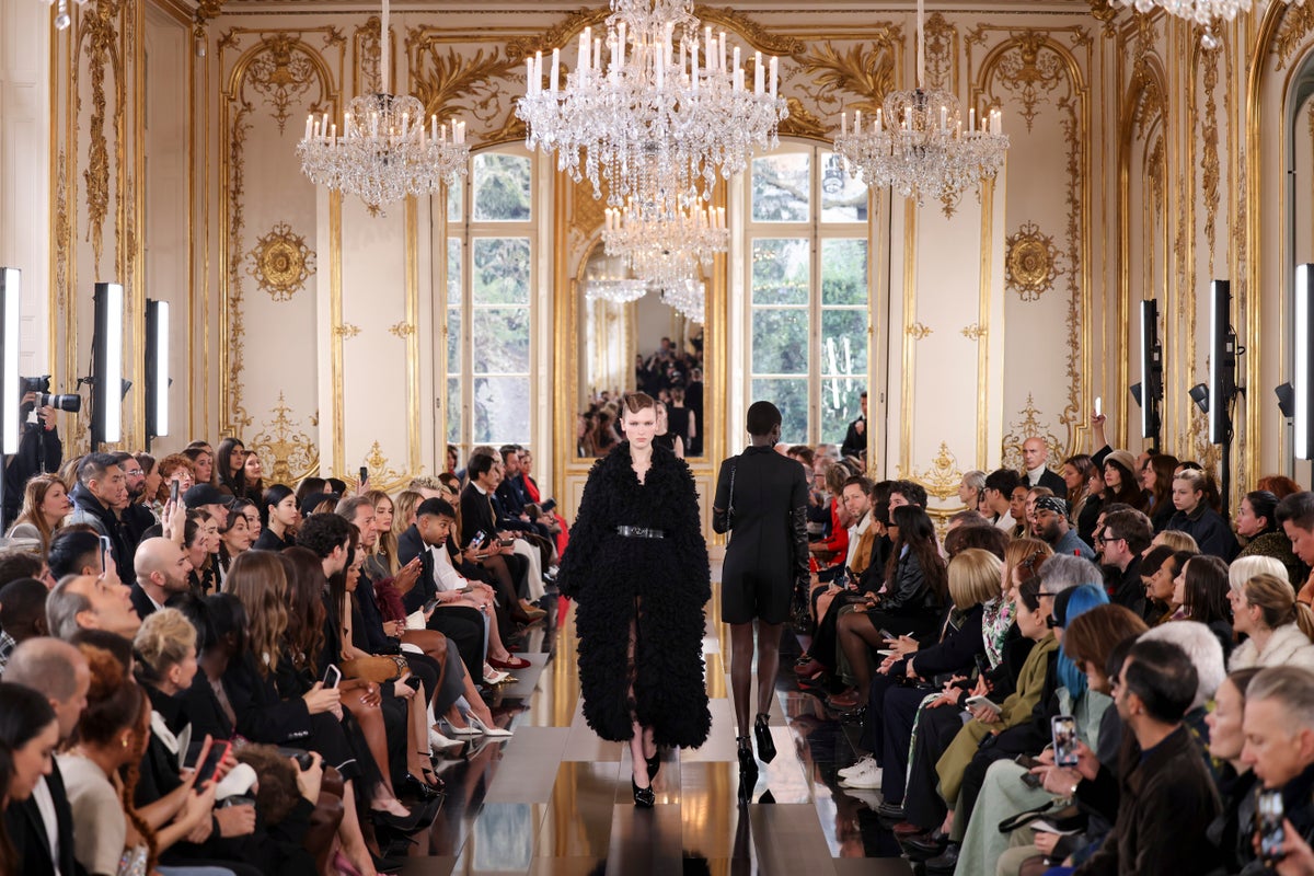 Paris Fashion Week: Valentino puts on opulent study in black, as McGirr unveils McQueen debut