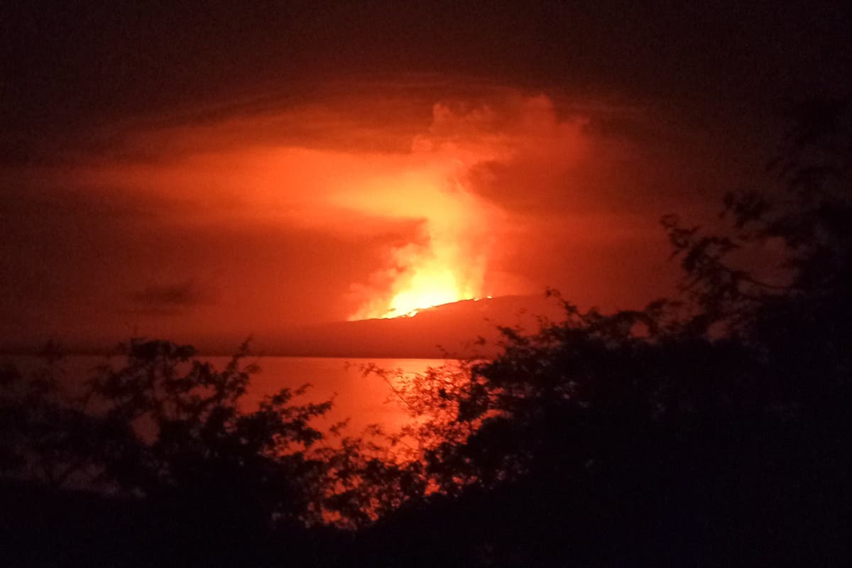 Volcano on uninhabited Galapagos island erupts, sends lava flowing to sea