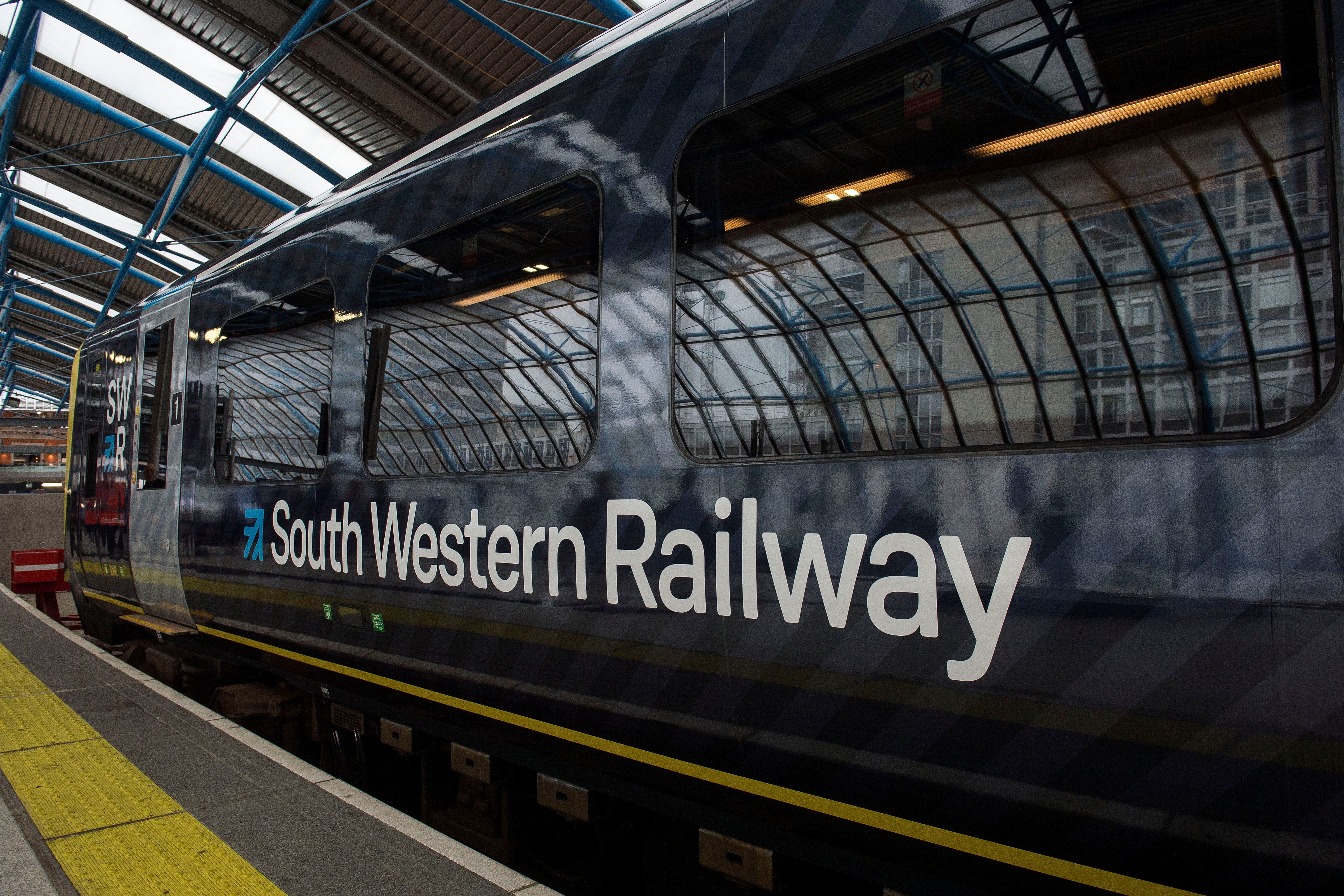 One of the UK’s busiest railway lines is blocked after a train hit an object on the track (Victoria Jones/PA)