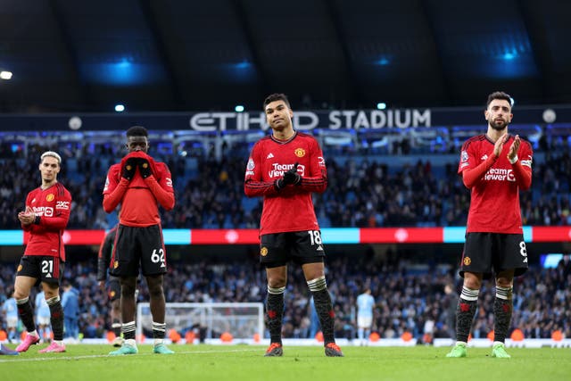 <p>Manchester United were well beaten by Manchester City at the Etihad Stadium </p>