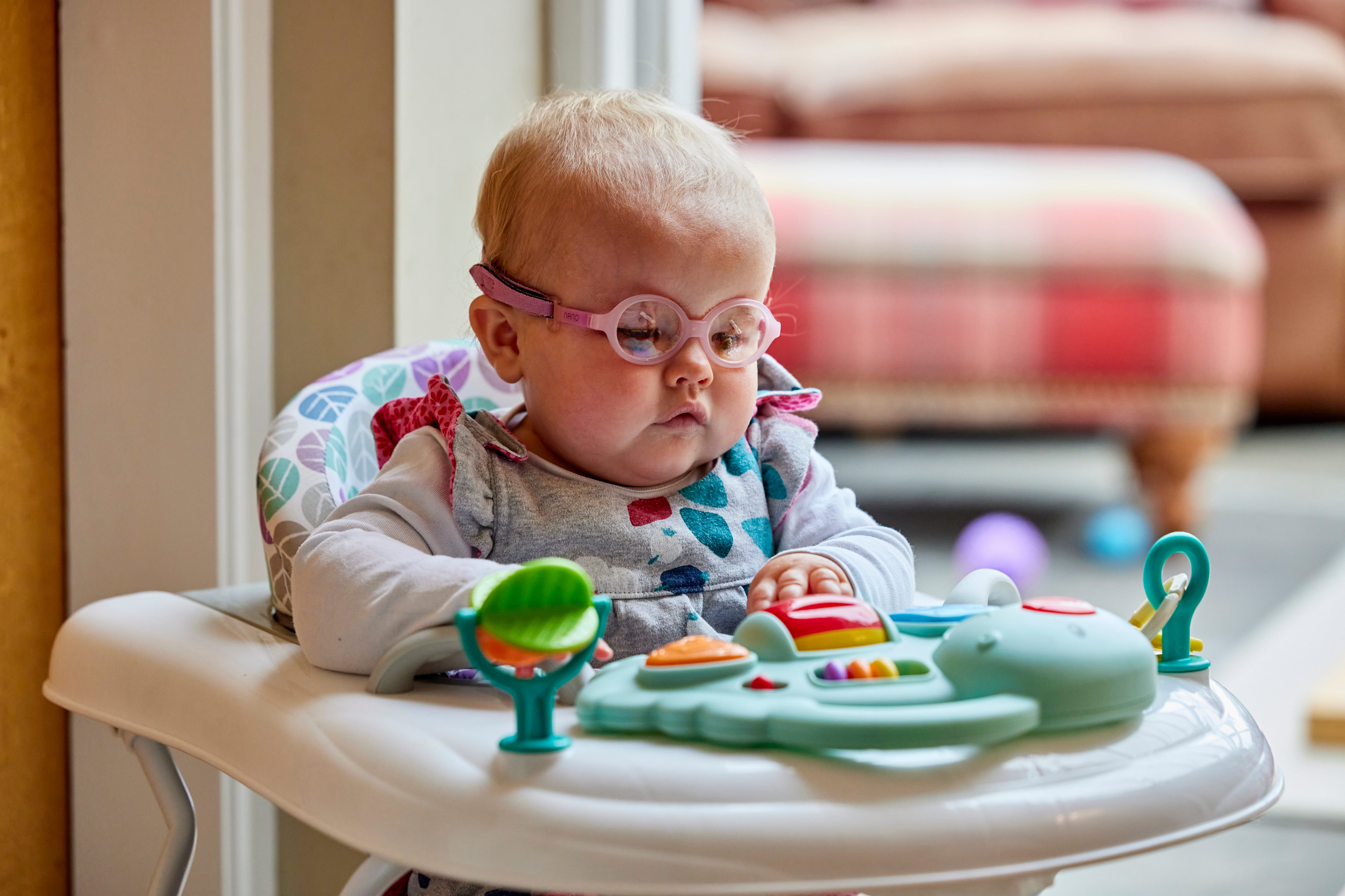 Margot was born with a rare condition called bilateral anophthalmia, which means her eyes and optic nerves failed to develop in the womb (Guide Dogs/PA)