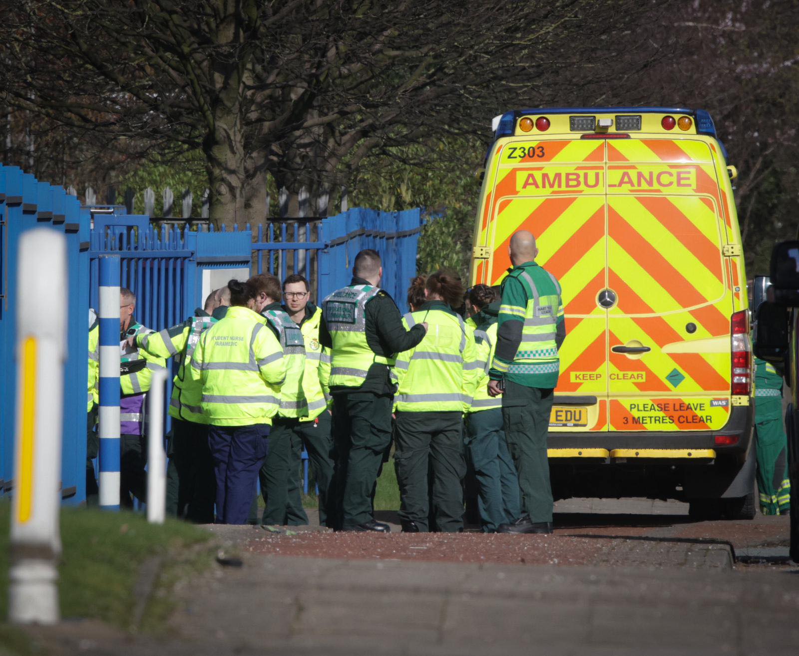 Police have ordered a lockdown following reports of a chemical leak and major “hazmat incident” in a Manchester business park