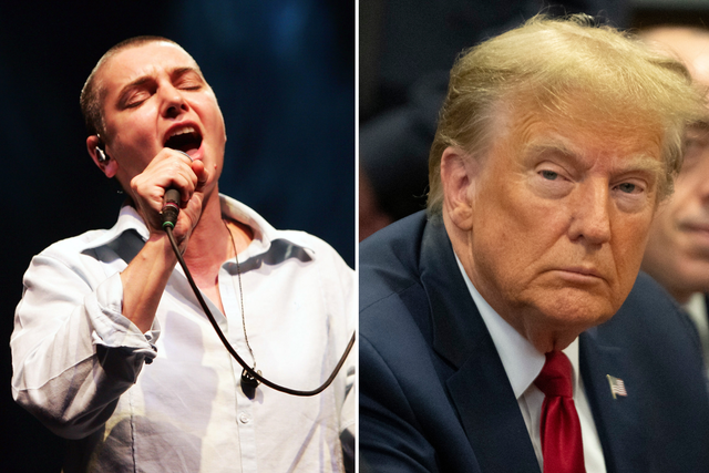 <p>Sinéad O’Connor and Donald Trump</p>