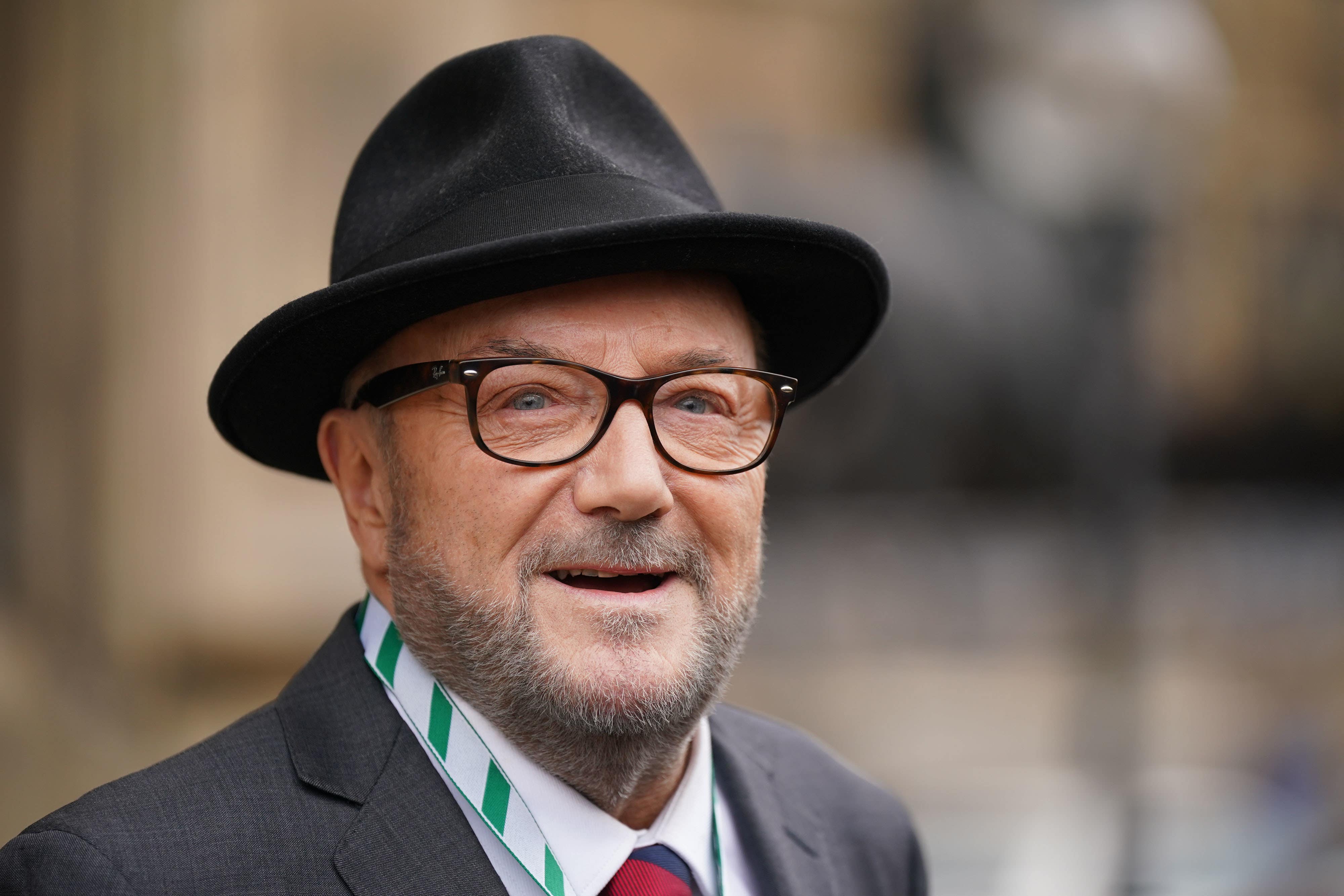 Newly elected MP for Rochdale, George Galloway, speaks to the media outside the Palace of Westminster (Yui Mok/PA)