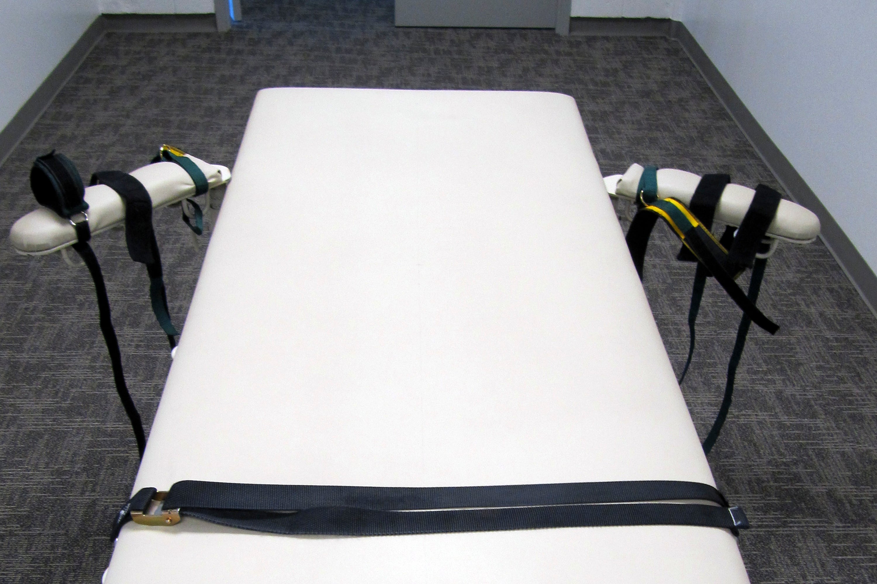 In this Oct. 20, 2011 photo, the execution chamber at the Idaho Maximum Security Institution is shown in Boise, Idaho.