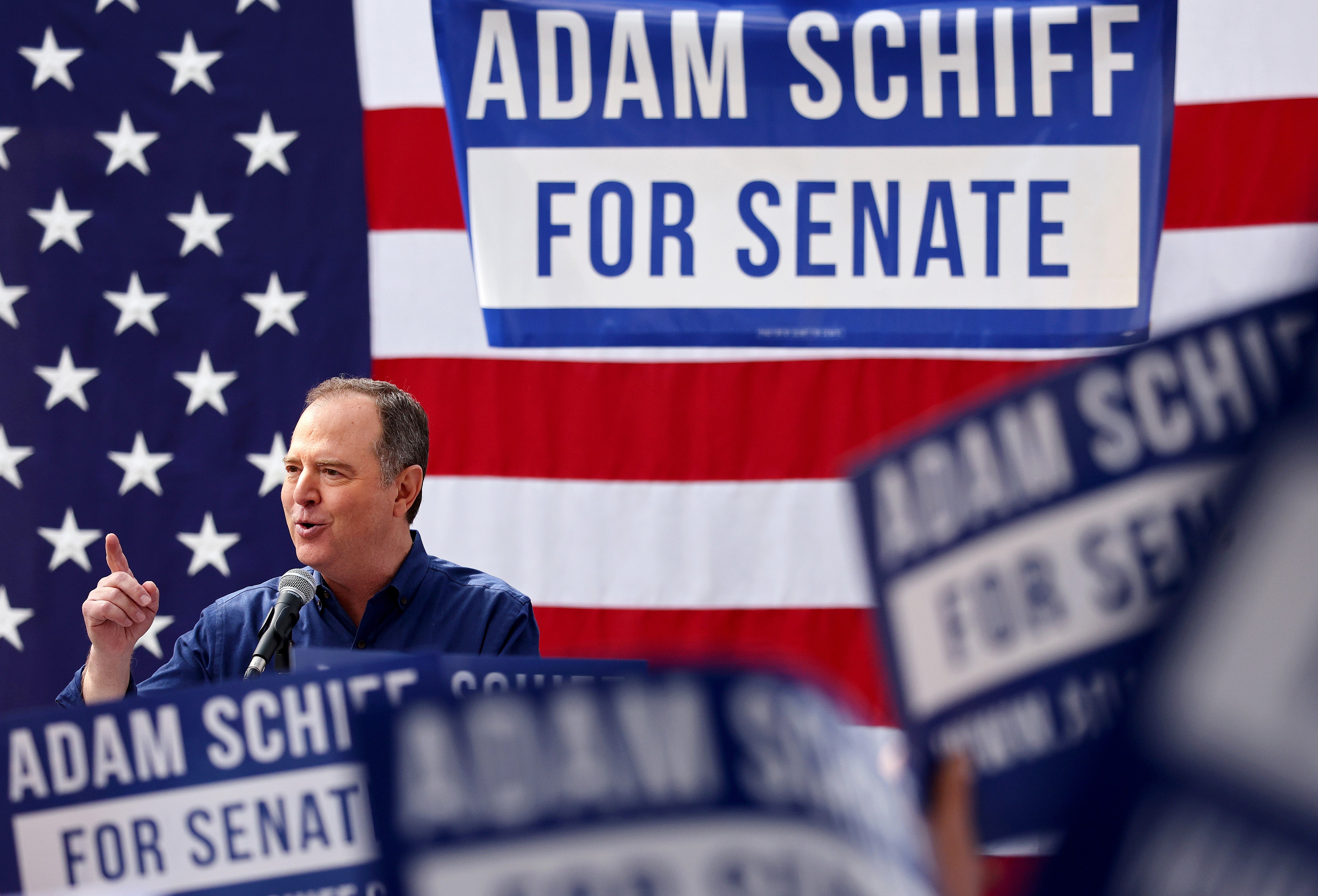 Adam Schiff is leading in polls for the California Senate primary