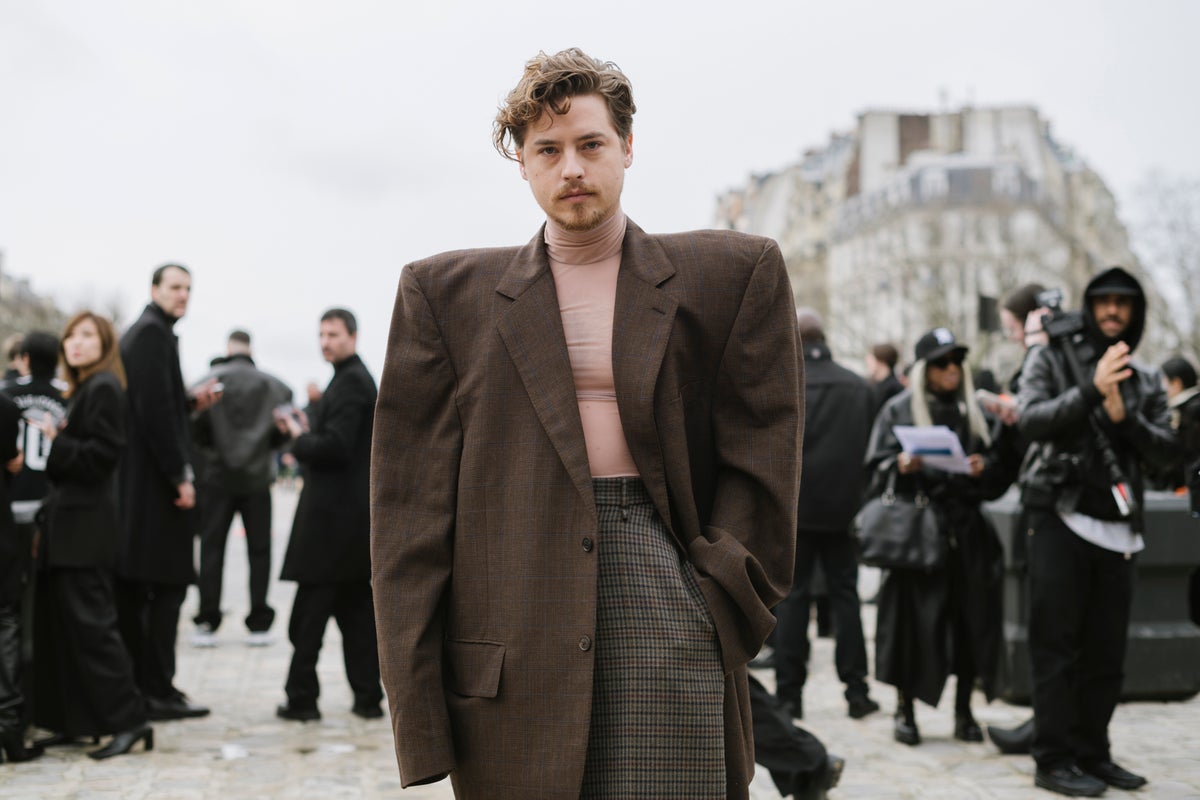 Cole Sprouse hilariously mocked for his oversized blazer at Paris Fashion Week