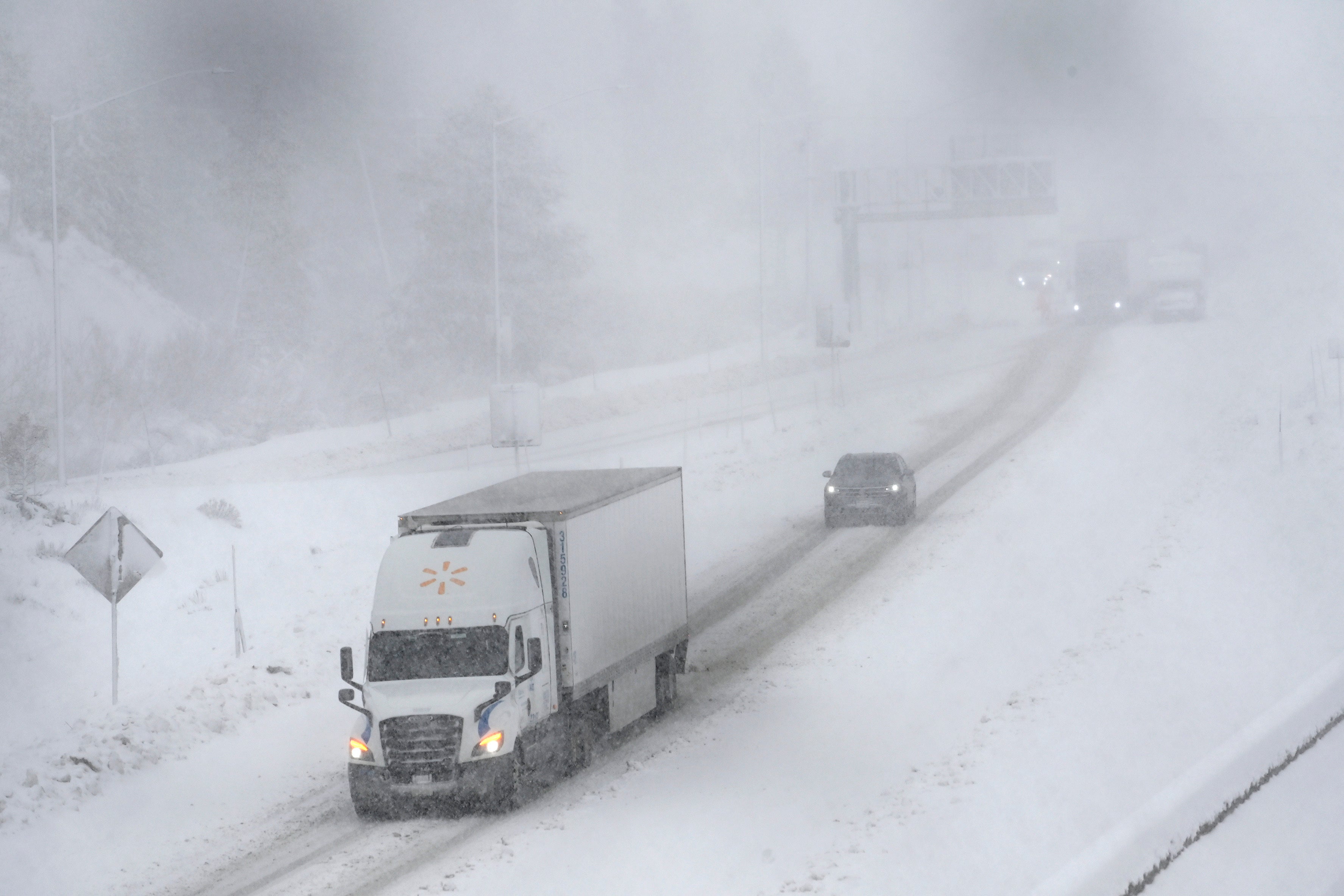 Major routes were blocked across northern California by the blizzard