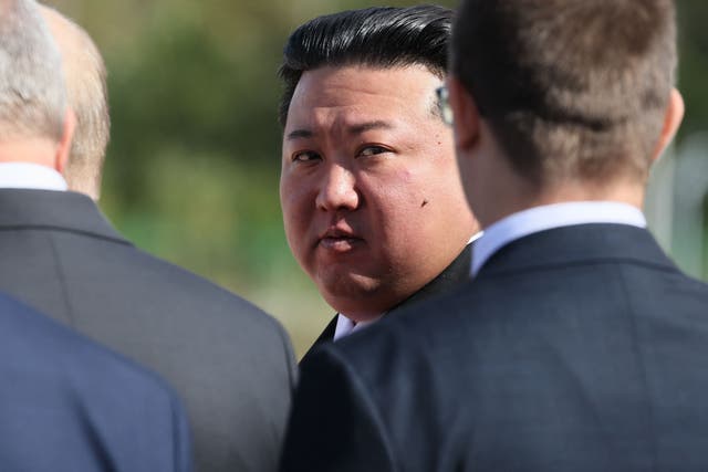 <p>North Korean leader Kim Jong Un visiting the Vostochny Cosmodrome in Amur region</p>