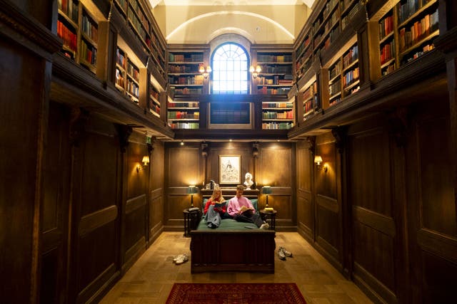 St Paul’s Cathedral unveils its ‘secret Hidden Library’, which will be available on Airbnb for World Book Day (Jordan Pettitt/PA)