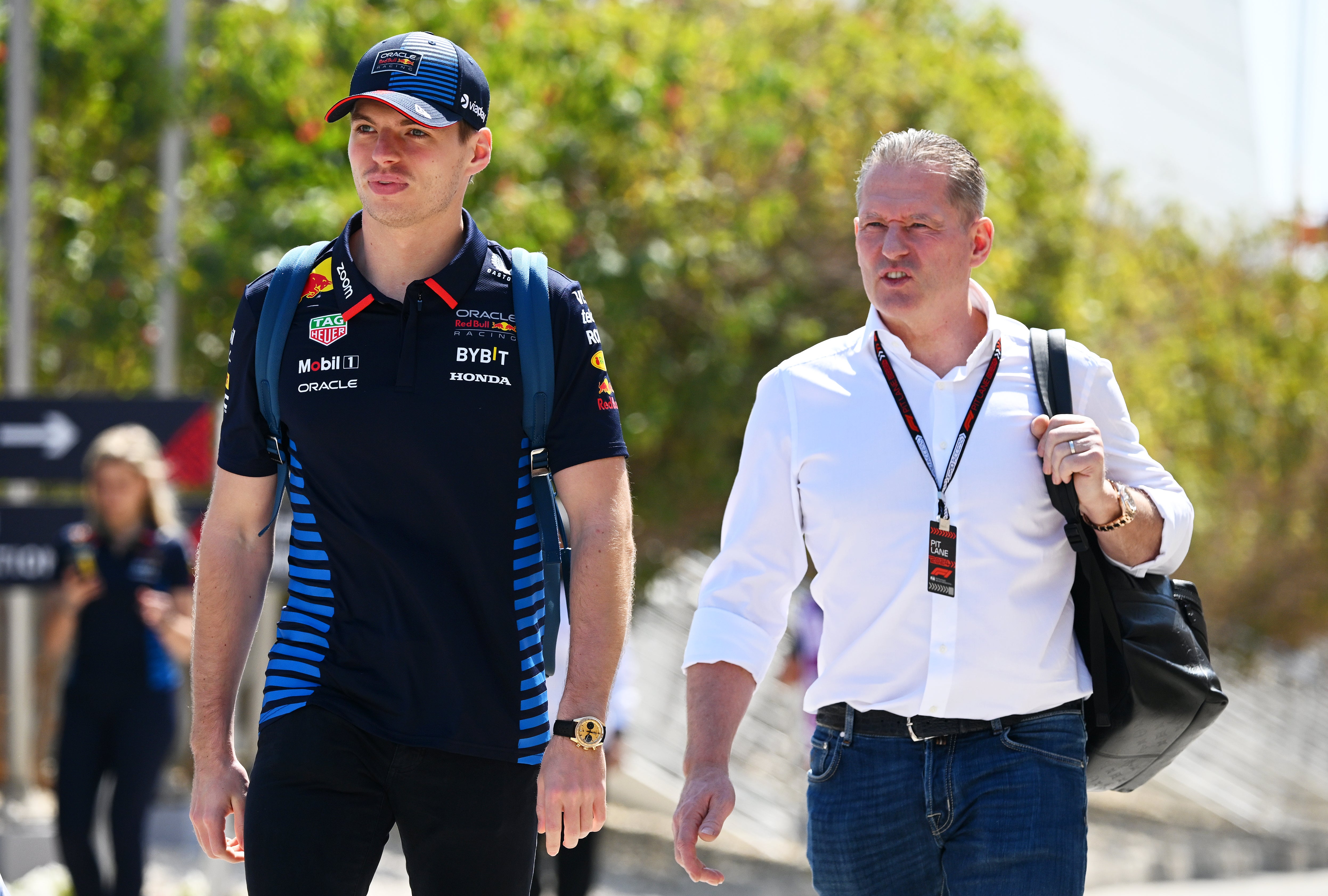 Max Verstappen’s father Jos (right) says Red Bull will ‘explode’ if Horner stays in his position