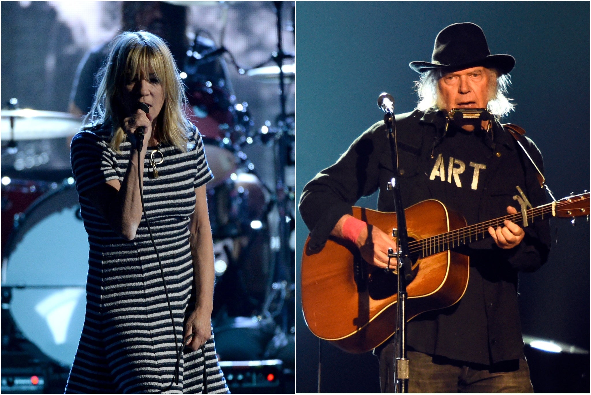 Kim Gordon (left) says she received some great advice from Neil Young