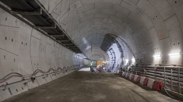 <p>The tunnel is just under one mile long </p>