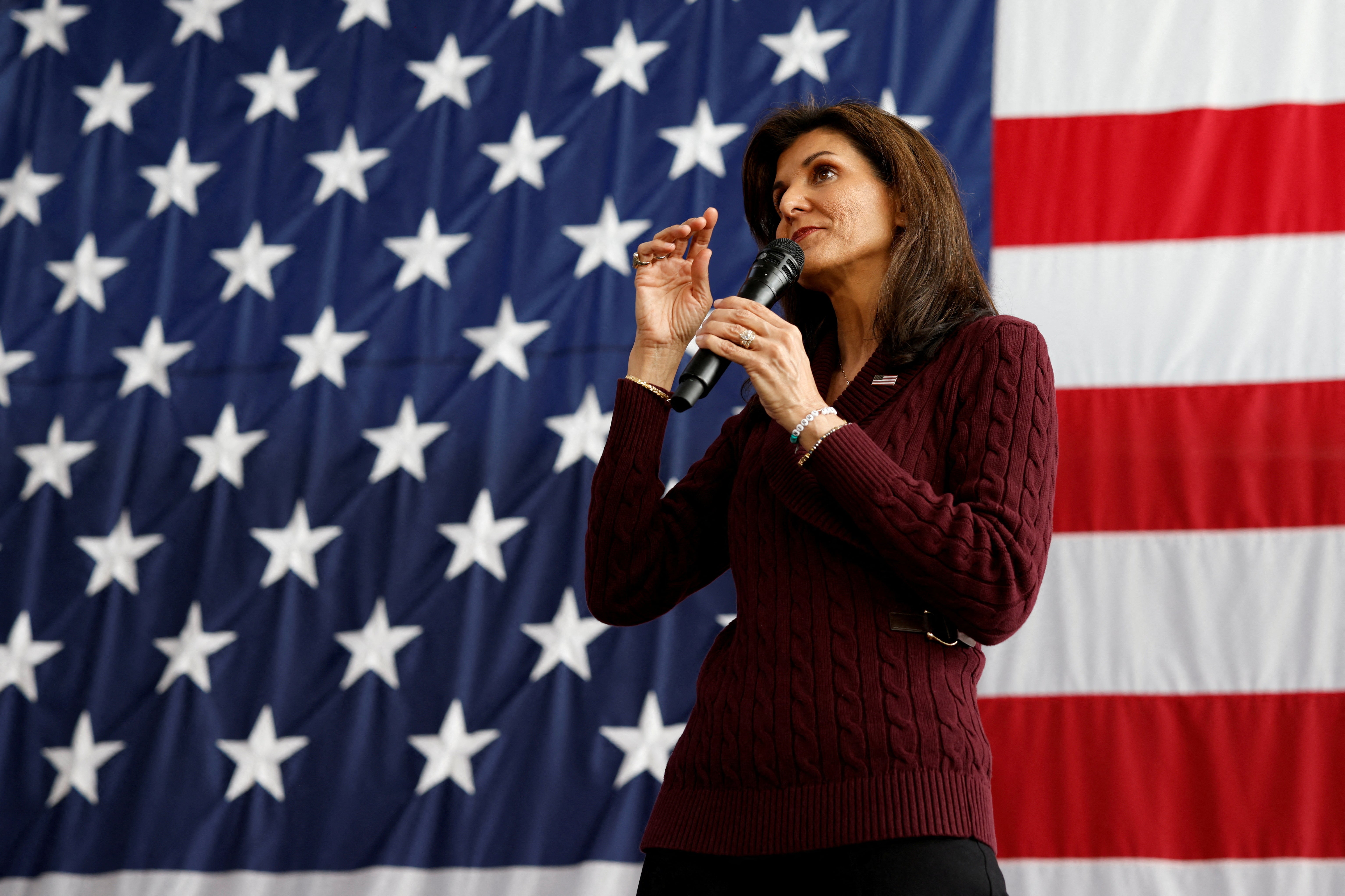 Nikki Haley at a campaign event on 2 March