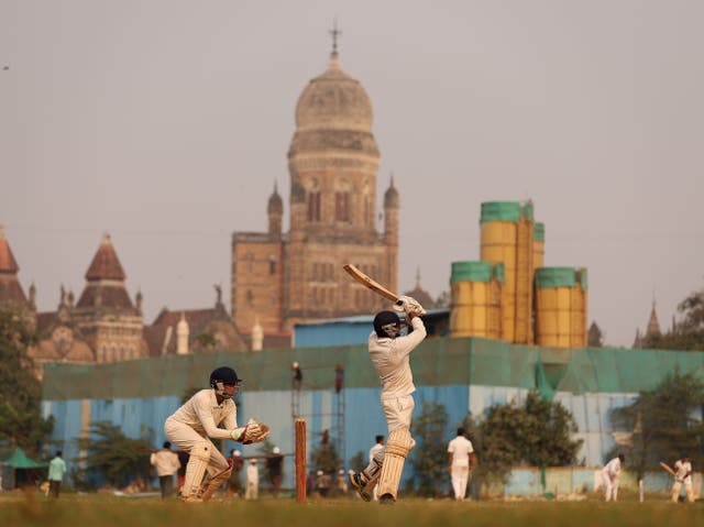 <p>Off the bat: locals gather to play games at the Azad Maidan sport ground </p>