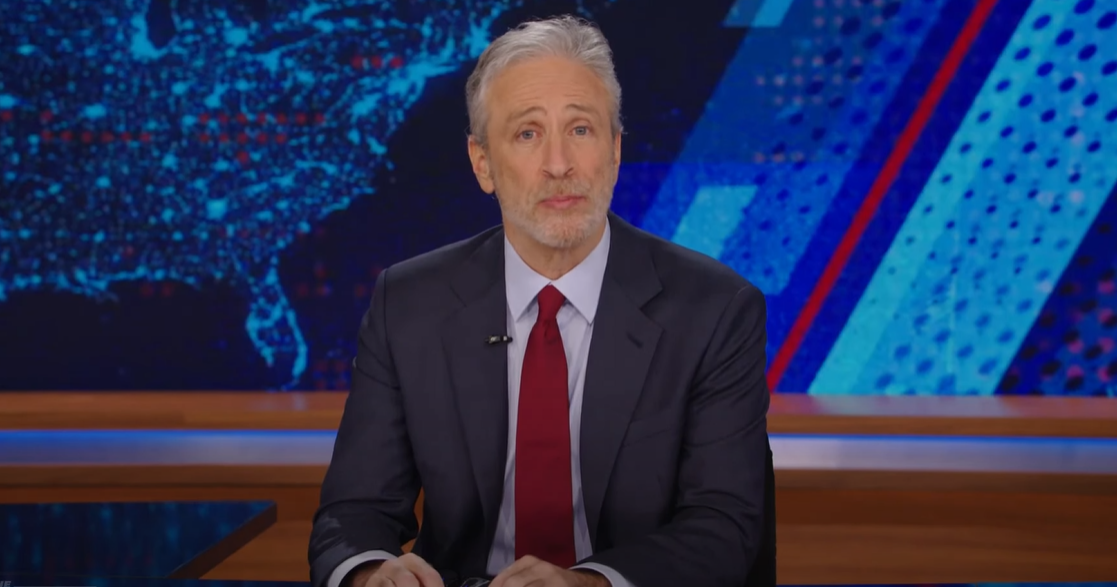 Jon Stewart said he’s not completely sold on Trump’s ‘migrant crime’ catchphrase