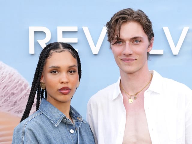 <p>Lucky Blue Smith and Nara Smith attend REVOLVE Festival 2023, Thermal, CA - Day 2 on 16 April 2023 in Thermal, California. </p>