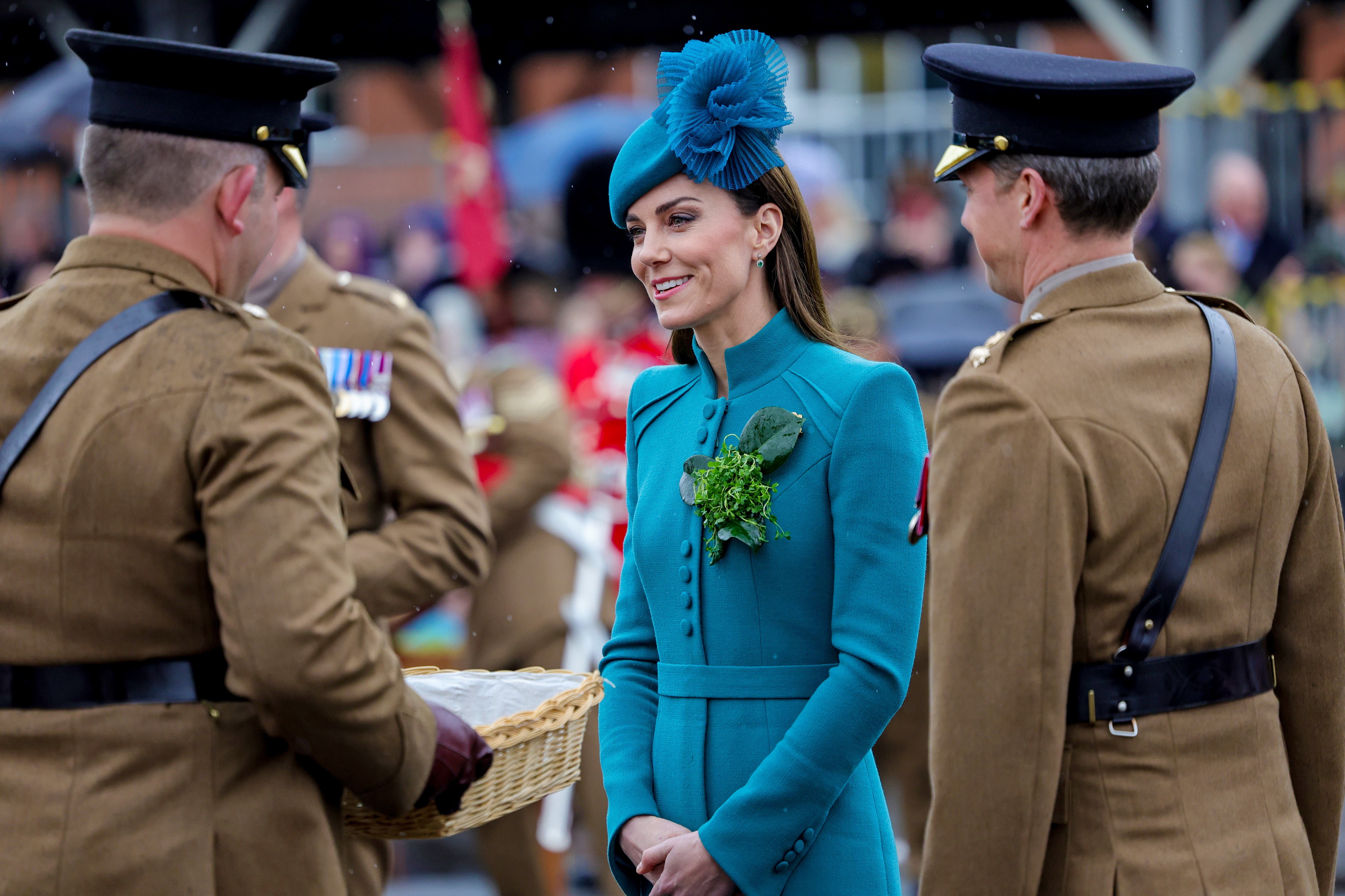 The Princess of Wales visited the 1st Battalion Irish Guards for the St Patrick’s Day Parade in 2023