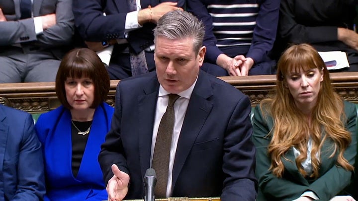 <p>Almost all rapists don’t see inside of a court room, Starmer tells Sunak.</p>