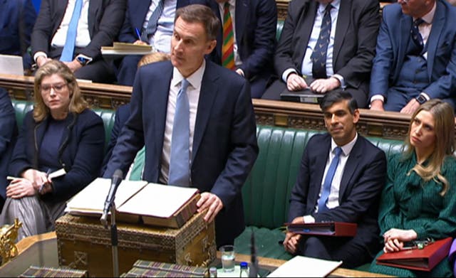 <p>The high-income child benefit charge threshold will be raised from £50,000 to £60,000 and the taper will extend up to £80,000, Jeremy Hunt said</p>