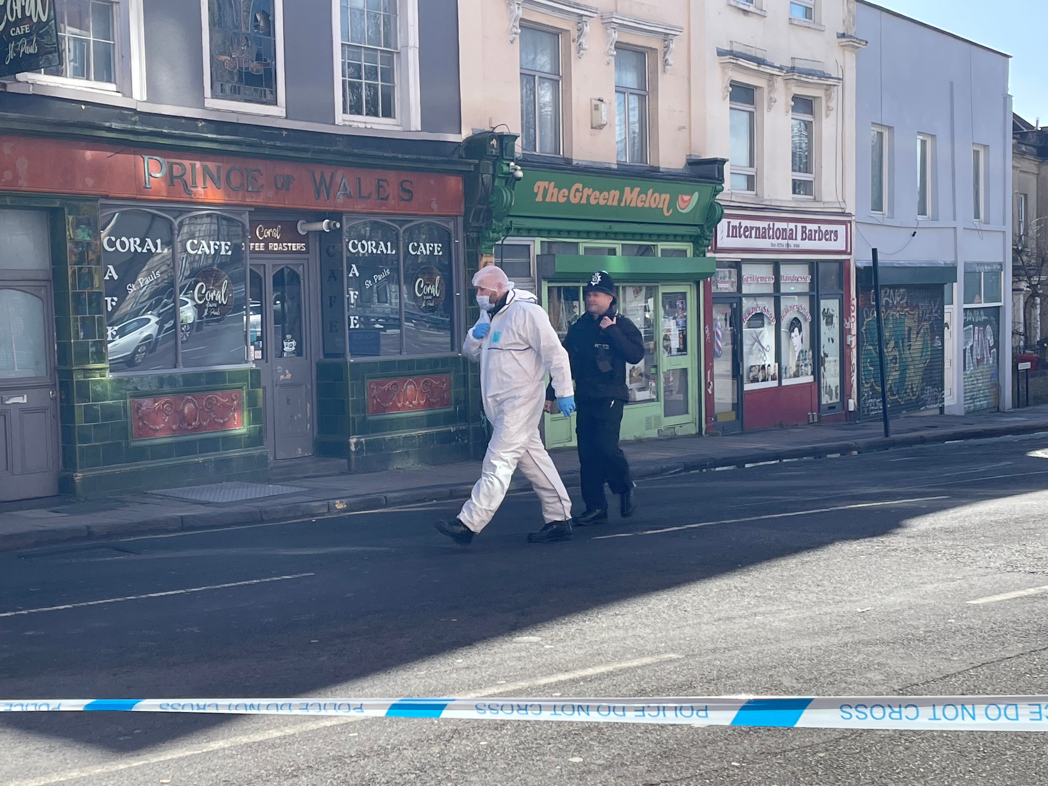 Police at the scene of a "serious incident" which happened overnight on Ashley Road in the St Paul's area of Bristol