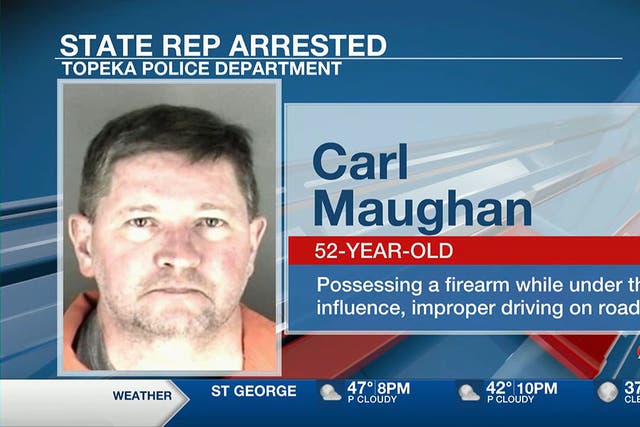 <p>Carl Maughan was arrested by Topeka Police Department on Monday 4 March</p>
