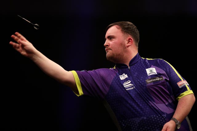 <p>Luke Littler was in action in the Premier League darts week 5 at Exeter</p>