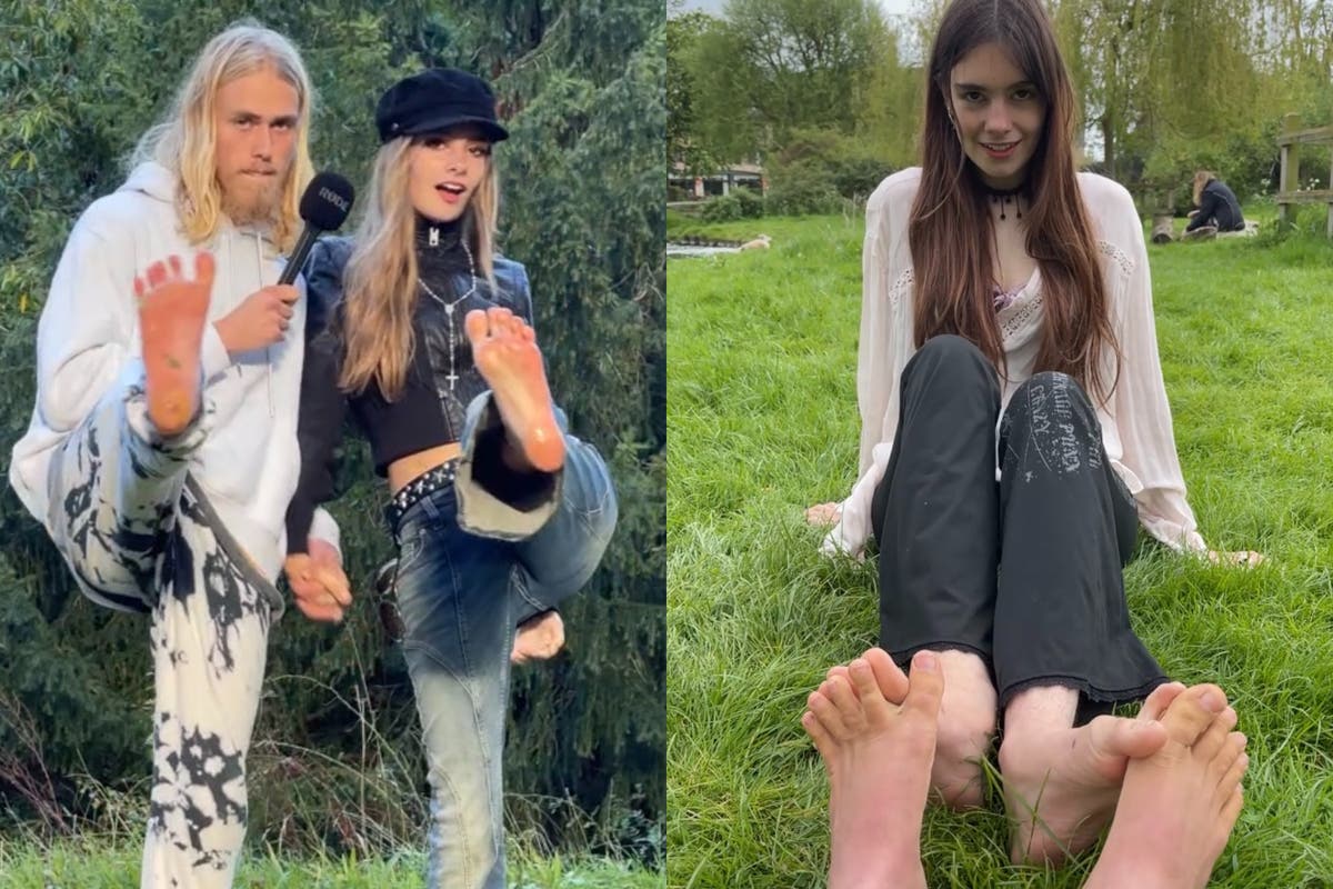 Couple who refuse to wear shoes now making thousands as lifestyle  influencers | The Independent