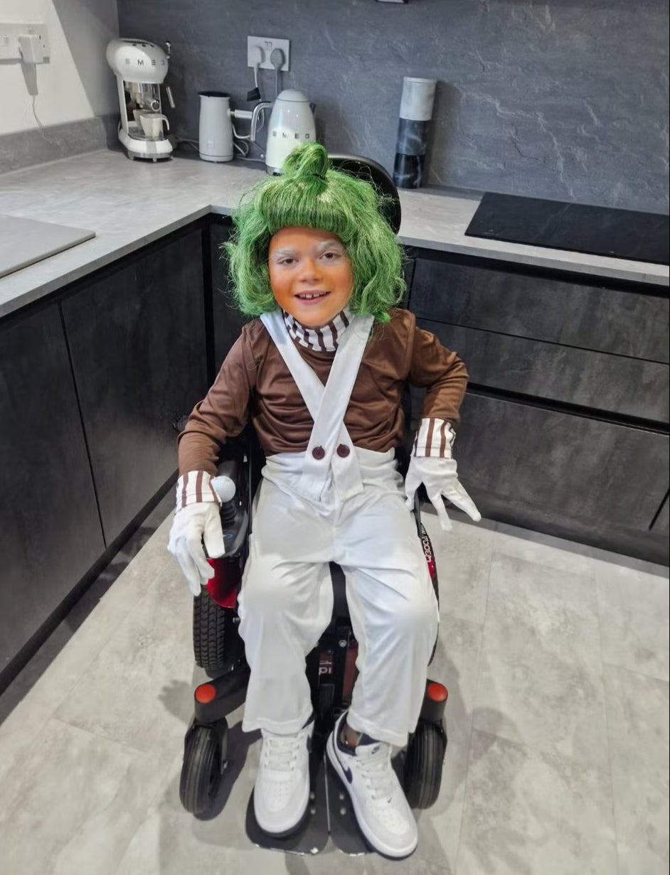 Owen loved his Oompa Loompa outfit