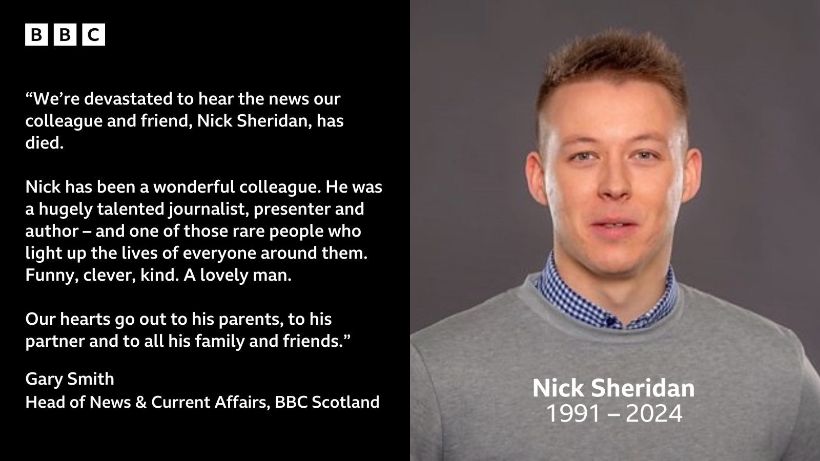 BBC Scotland’s statement on Sheridan’s death