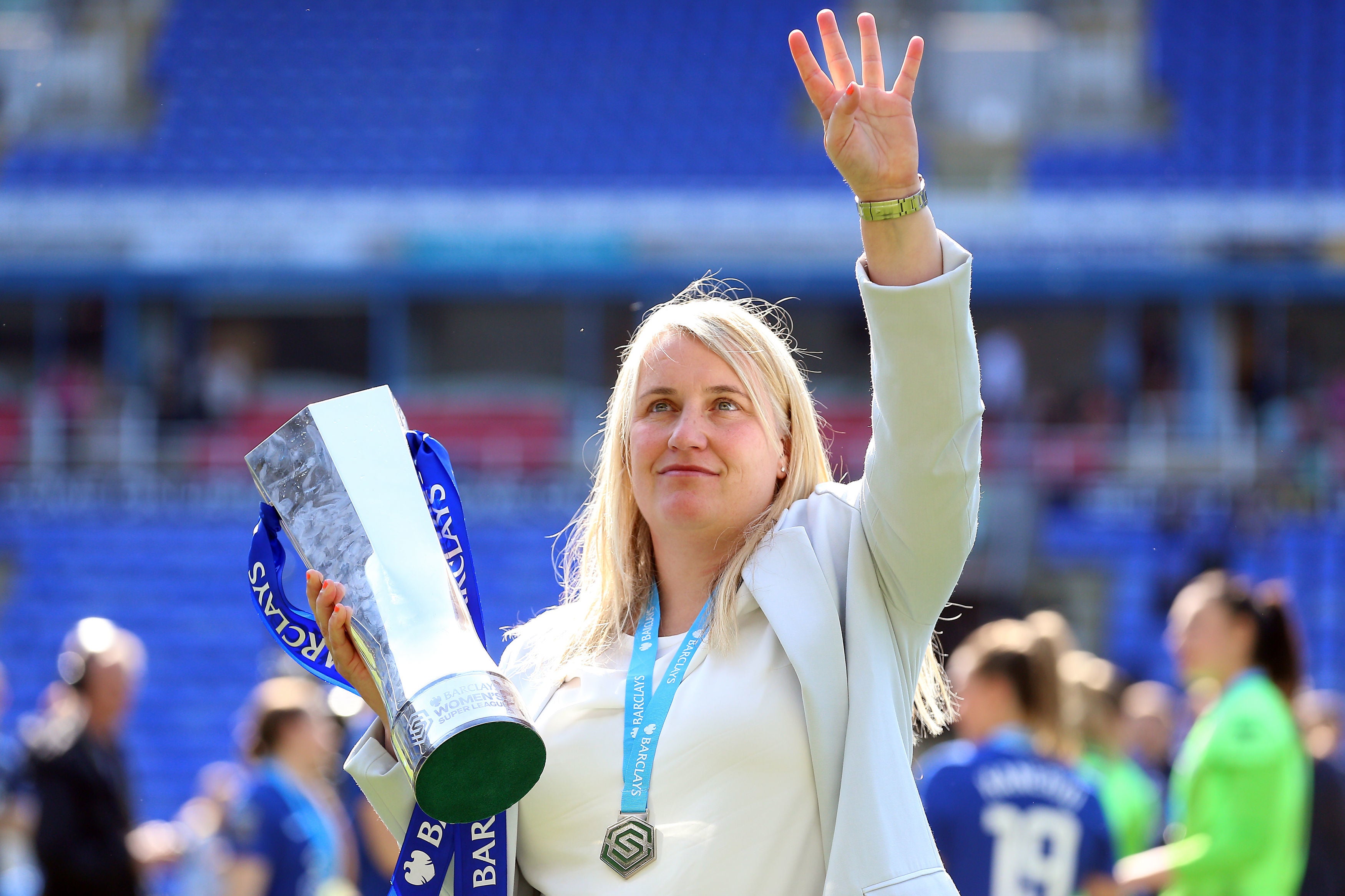 Chelsea boss Emma Hayes is hoping to sign off with another WSL title