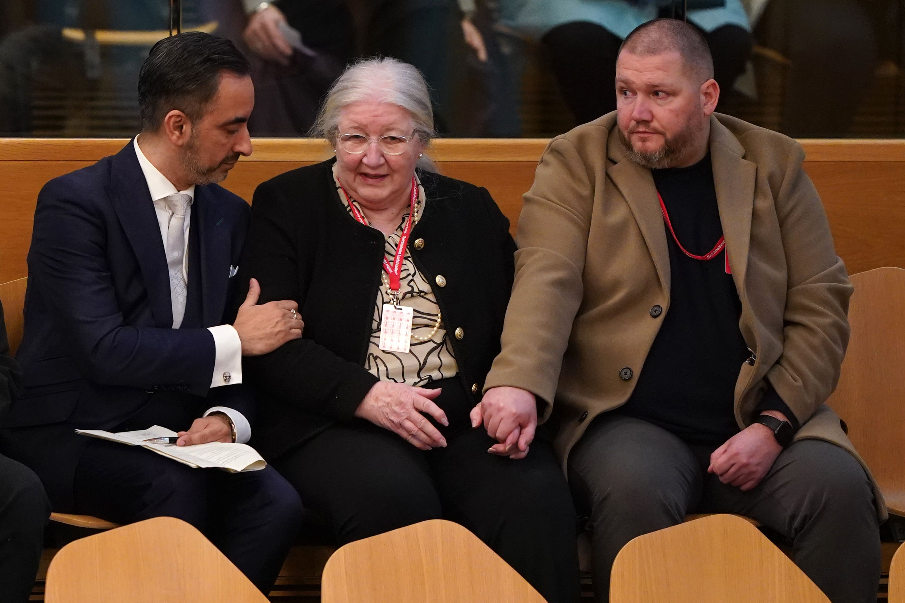 Margaret Caldwell, the mother of murder victim Emma Caldwell, as the inquiry was announced (Andrew Milligan/PA)