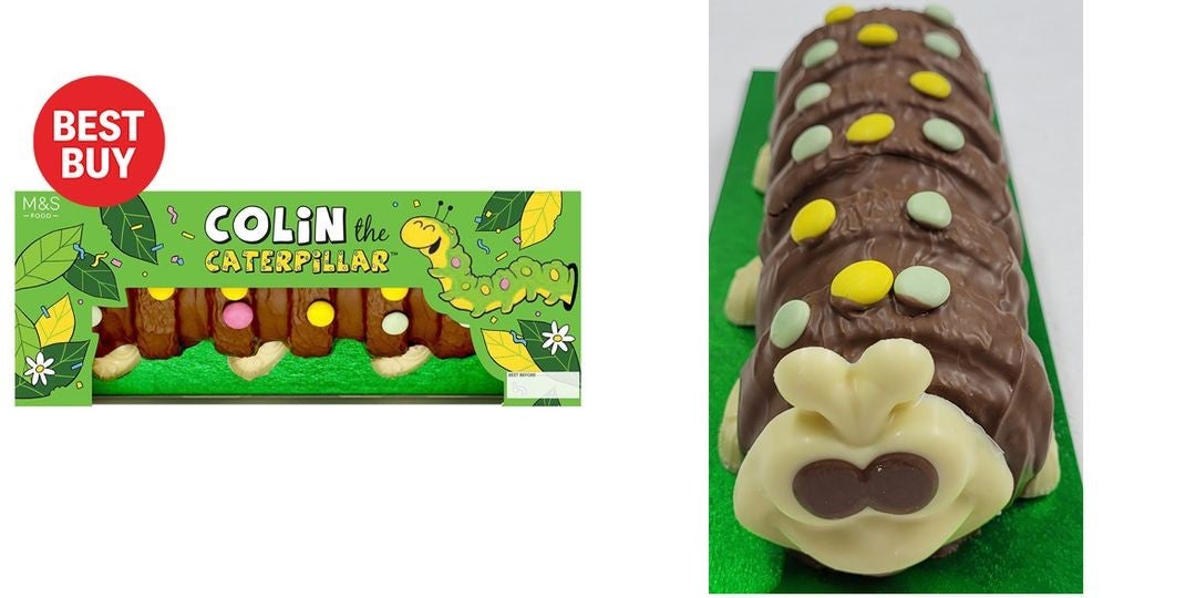 A Marks and Spencer Colin the Caterpillar cake