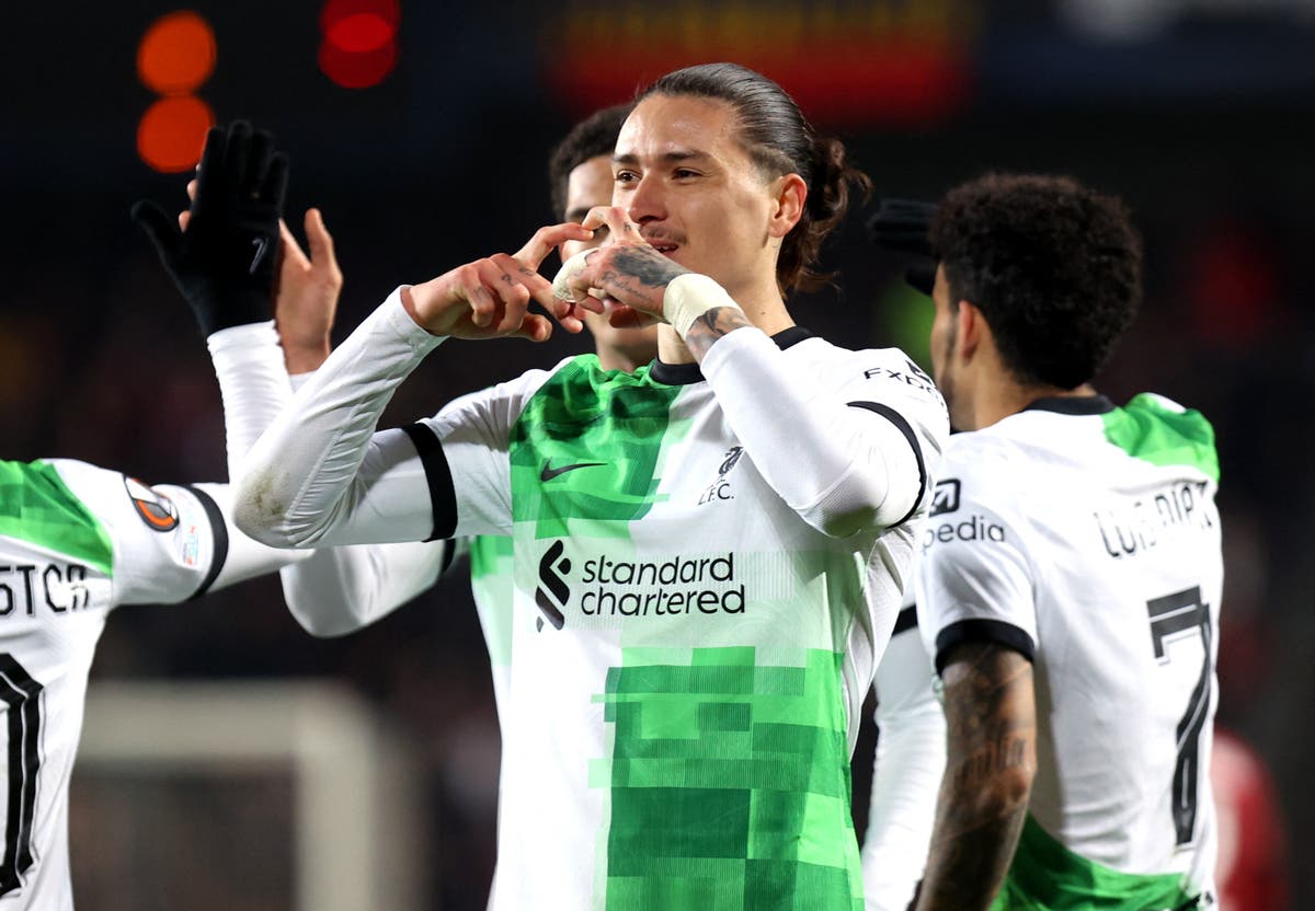 Sparta Prague vs Liverpool LIVE: Europa League score and goal updates as Darwin Nunez strikes twice for Reds