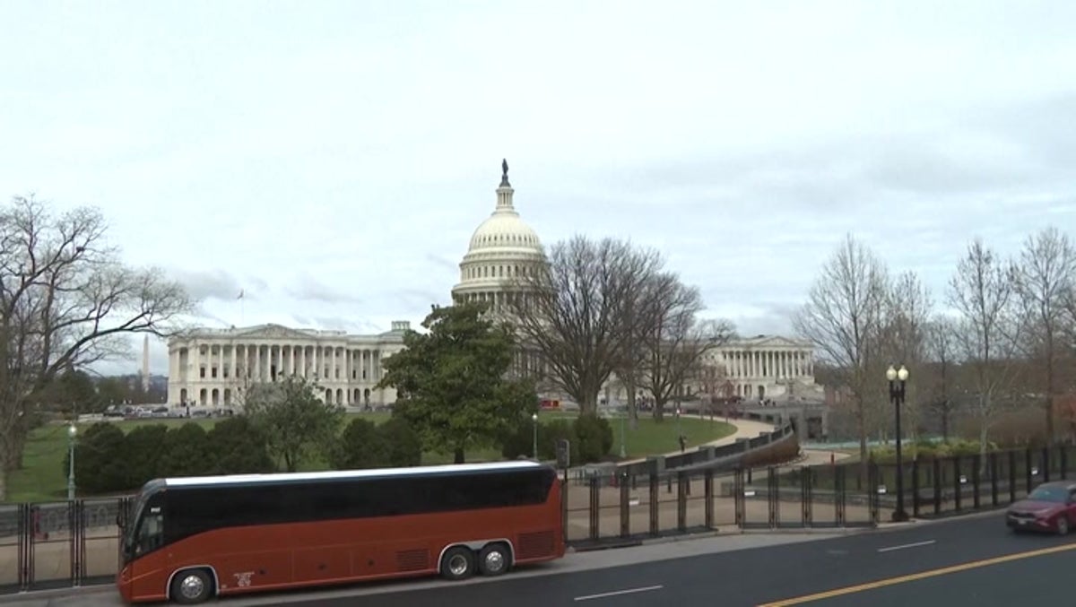 Security fencing surrounds Capitol ahead of Biden’s State of the Union address