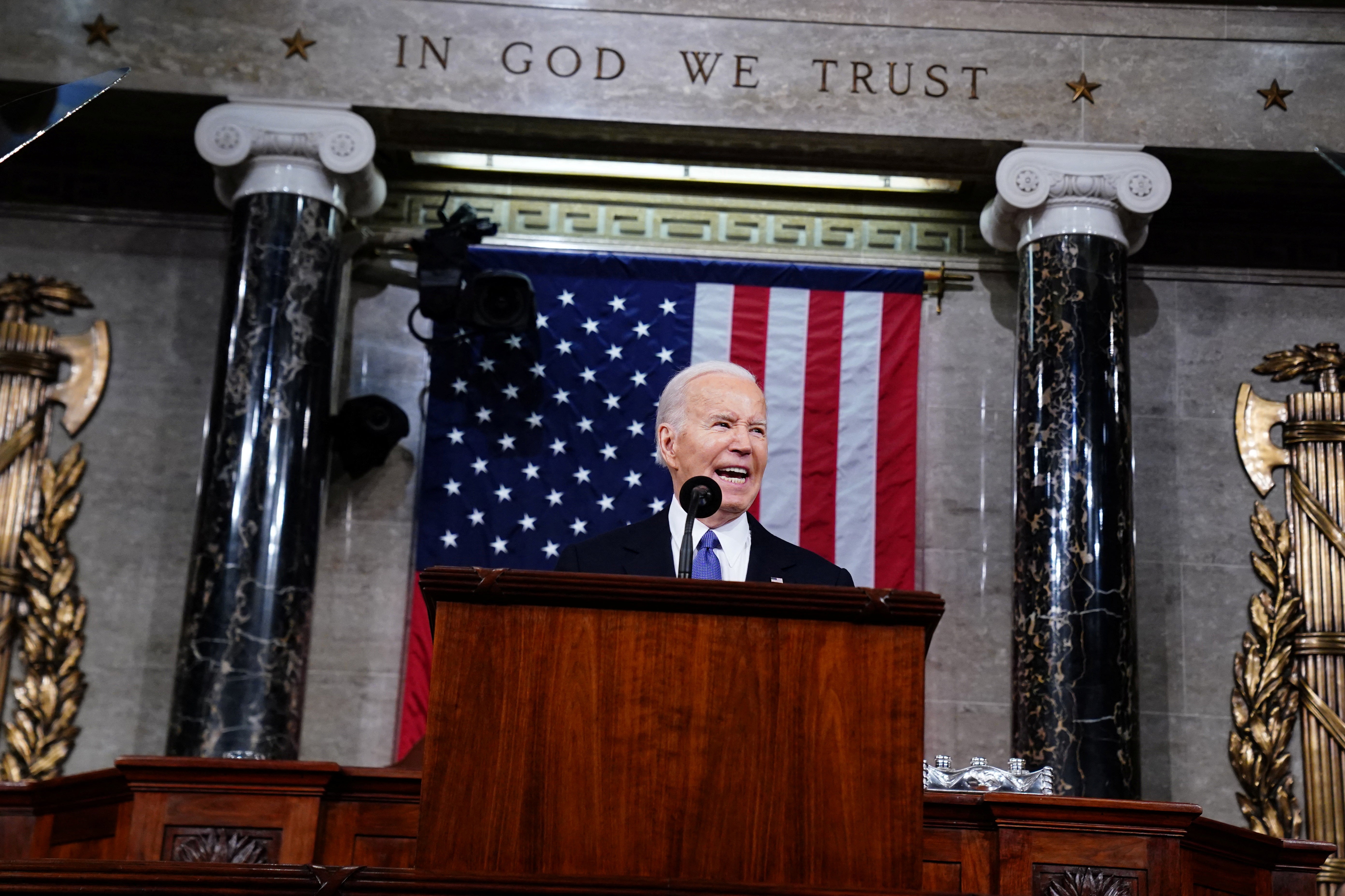 President Joe Biden speaks at the 2024 State of the Union