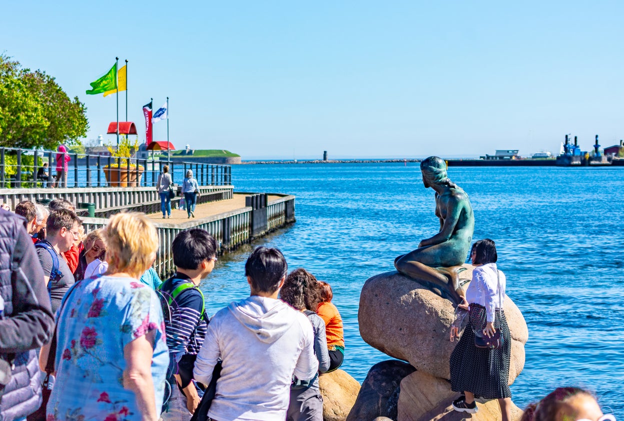 The famed Little Mermaid statue is one of four depicting merfolk