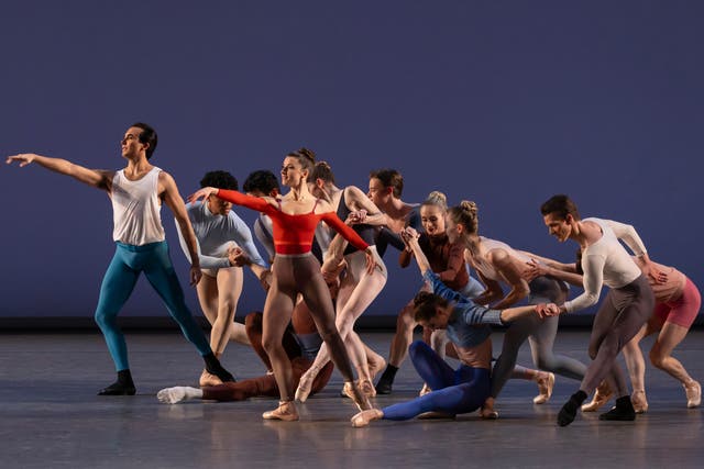 <p>The New York City Ballet in Justin Peck’s ‘Rotunda'</p>