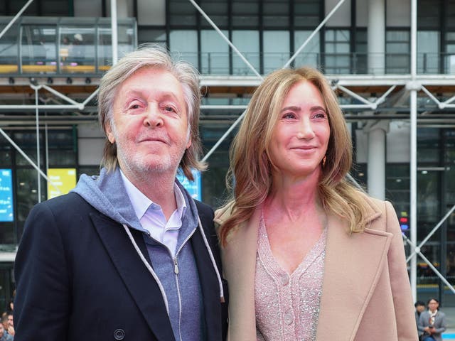 <p>Paul McCartney with his wife, Nancy Shevell</p>