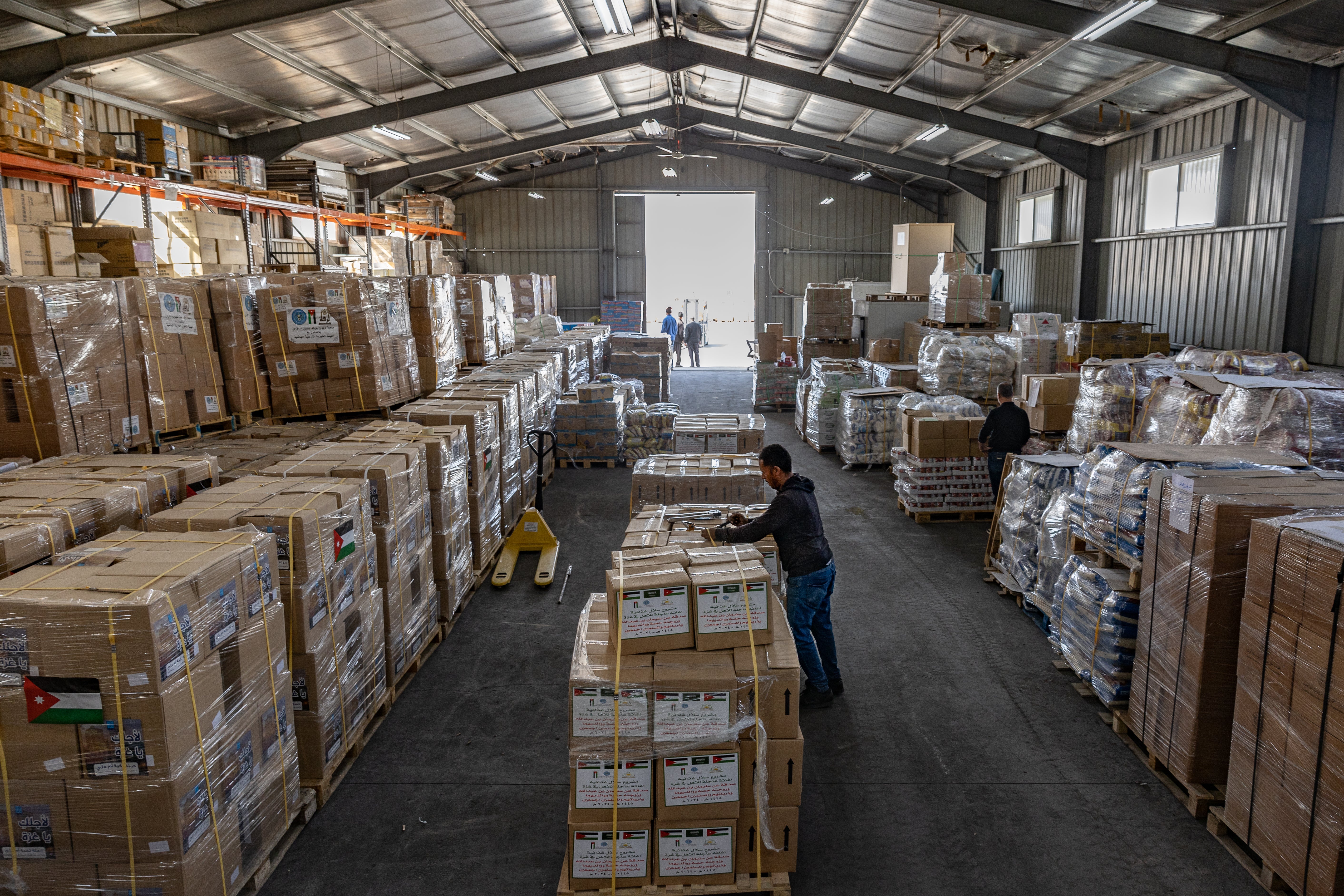 Jordan says it has warehouses packed with aid it wants to send to Gaza