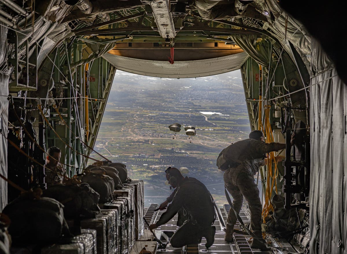 On board a Jordanian aid drop flight over north Gaza: ‘The last resort’