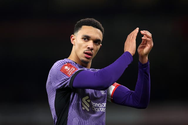 <p>Trent Alexander-Arnold will miss Sunday’s match due to a knee injury </p>