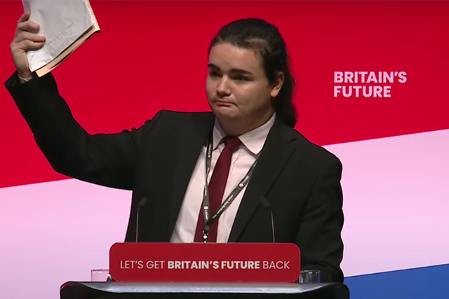 Georgia Meadows said she believes Labour has a ‘real chance’ of winning the Witney seat from the Conservatives (screengrab from Labour Party conference livestream/PA)