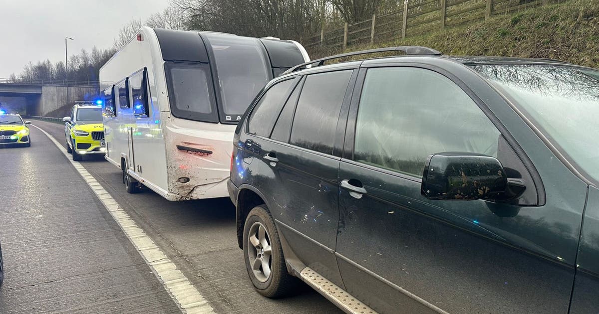 &lsquo;That&rsquo;s mine!&rsquo; - Shocked caravan owner reacts to boy, 11, stopped &lsquo;towing her&rsquo; mobile home on M1