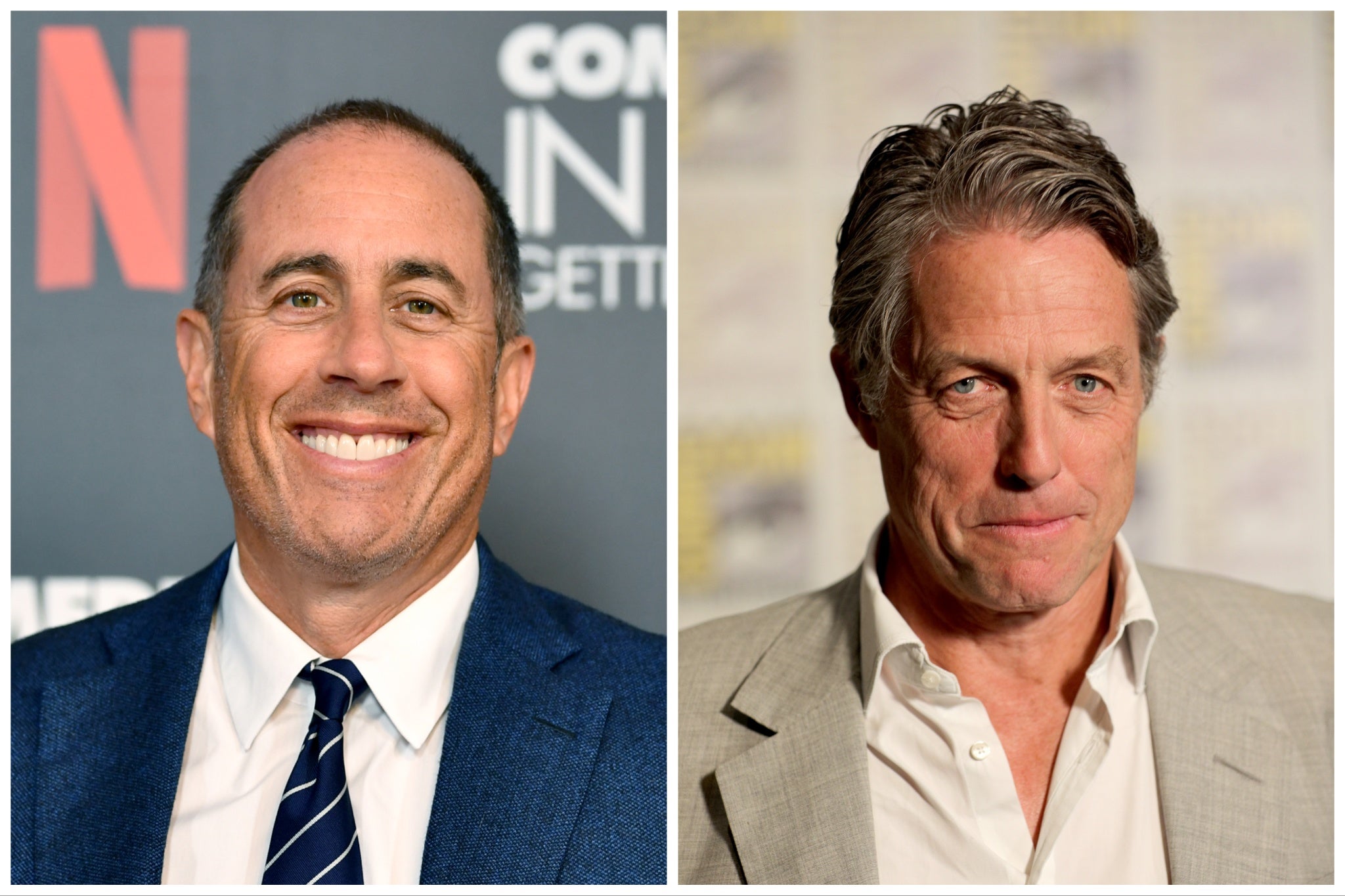 Jerry Seinfeld (left) and Hugh Grant