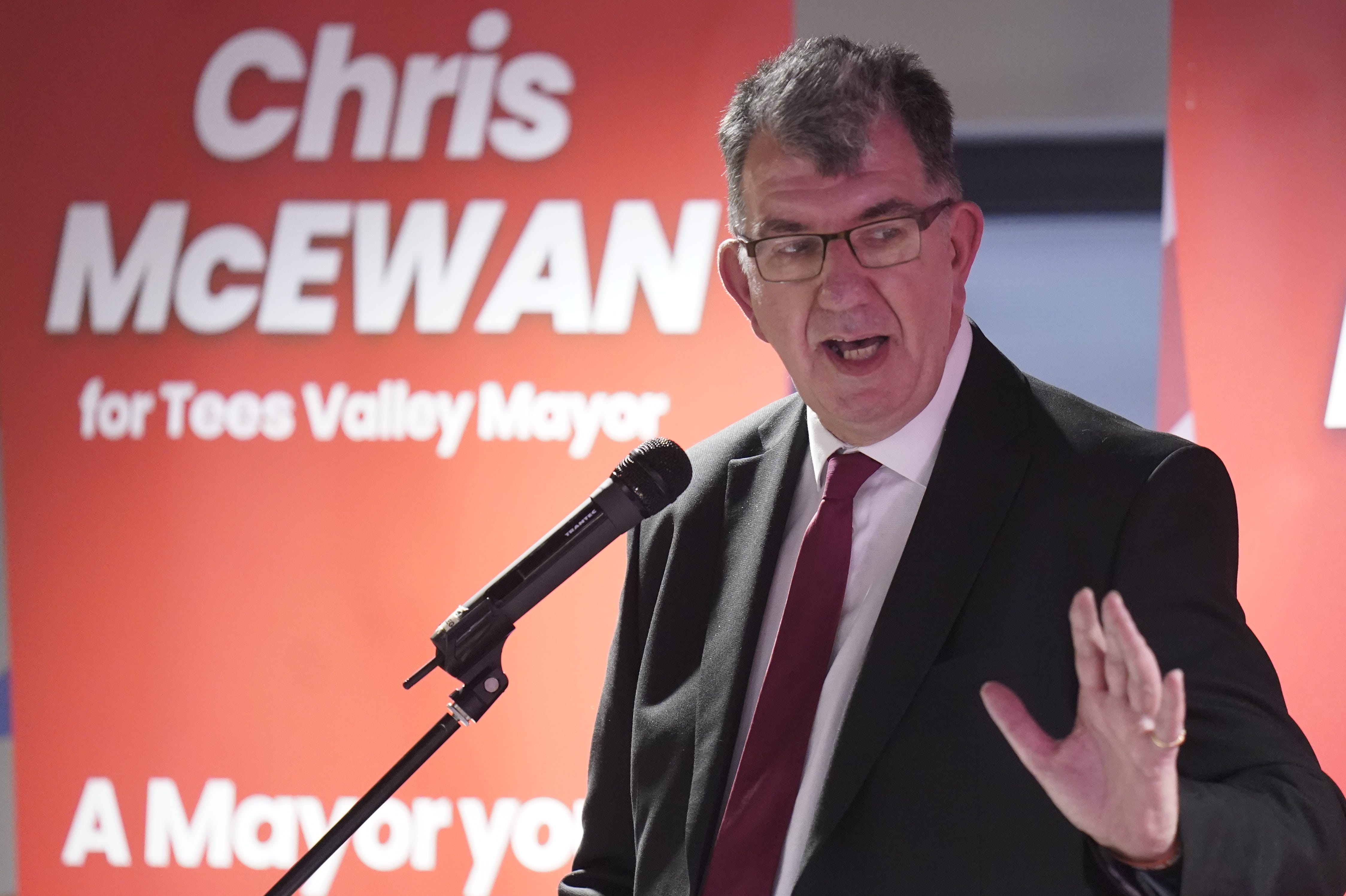 Some 45% of people in Tees Valley backed Labour’s candidate Chris McEwan