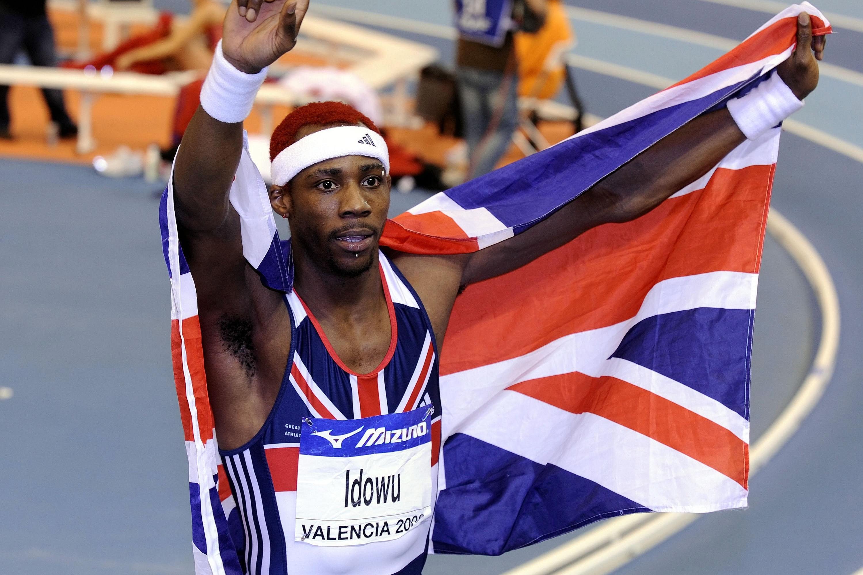 Phillips Idowu celebrated after taking gold in Valencia (John Giles/PA)