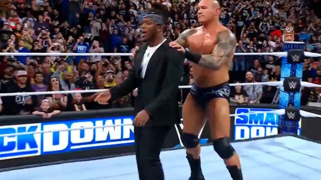 <p>KSI KO’d by Randy Orton during WWE’s Smackdown</p>