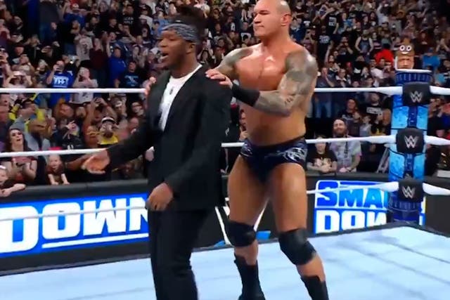 <p>KSI KO’d by Randy Orton during WWE’s Smackdown</p>